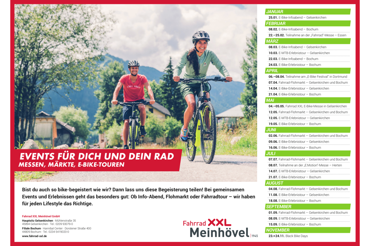 Veranstaltungen bei Fahrrad XXL Meinhövel in Gelsenkirchen